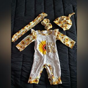 Sunflower Baby Outfit Set